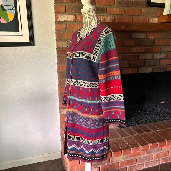 Gudrun Sjoden Floral Print Cardigan Sz M - Picture 6 of 9